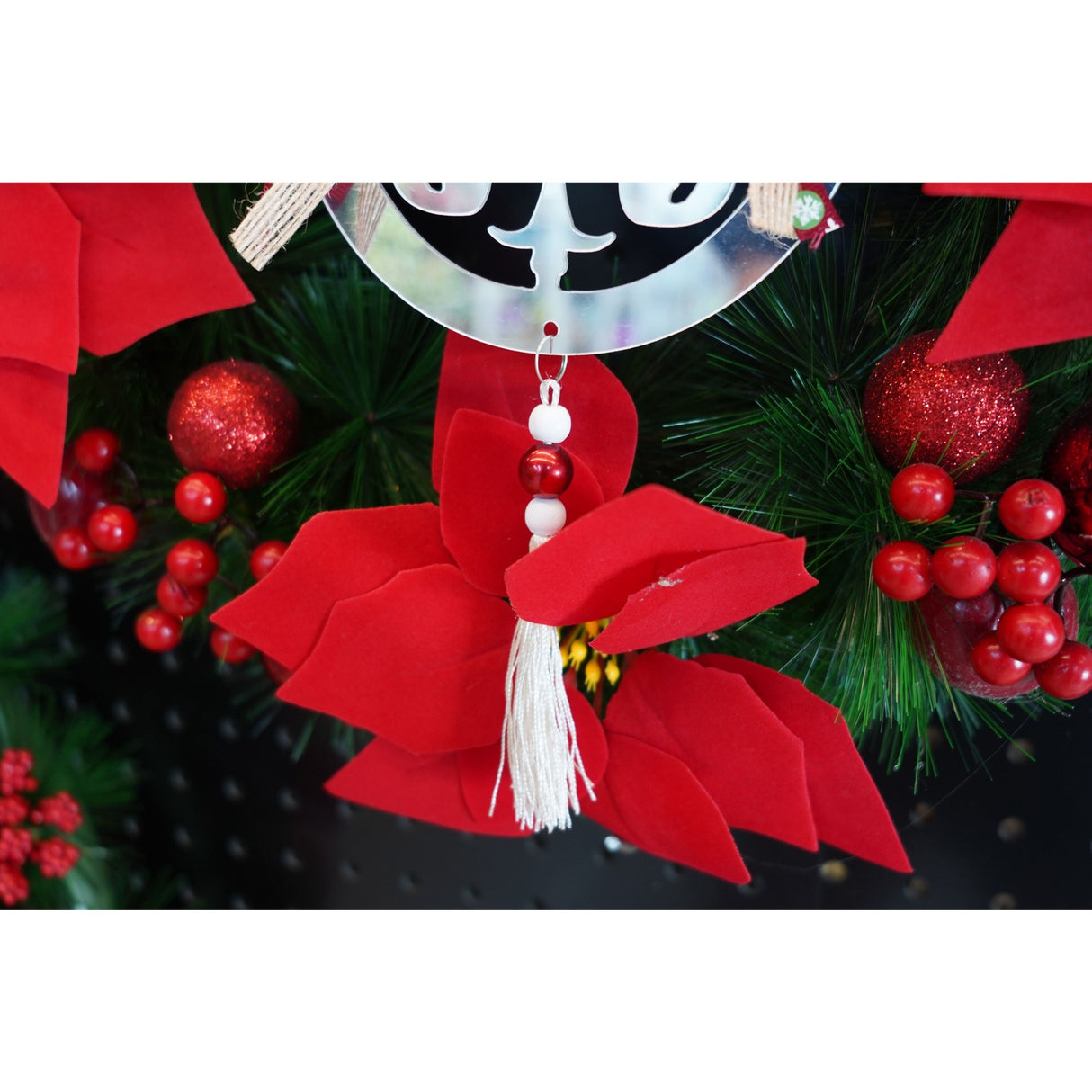 Ornament brad, Flippy, Rotund, Argintiu, Lucios, 14*26CM, Acril, Interior/ Exterior - vivimall.ro