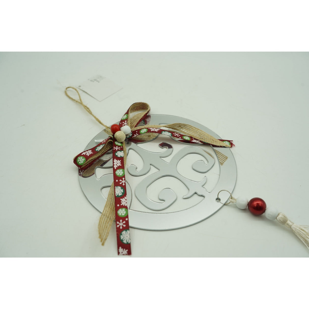 Ornament brad, Flippy, Rotund, Argintiu, Lucios, 14*26CM, Acril, Interior/ Exterior - vivimall.ro