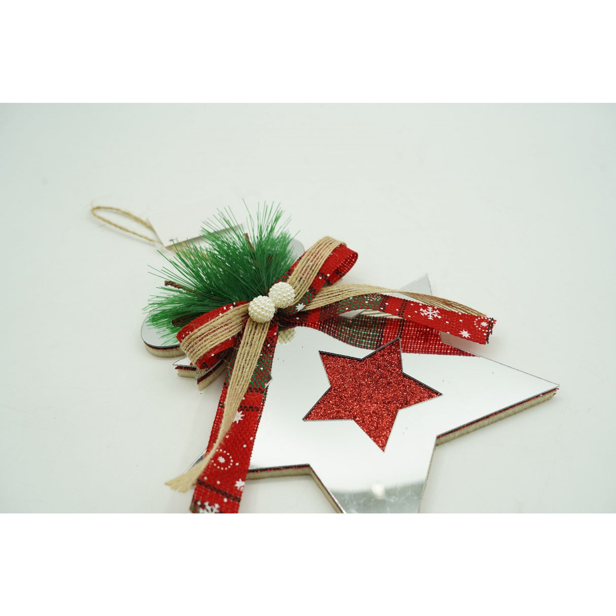 Ornament brad, Flippy, Stea, Argintiu, Lucios, 14*17CM, Acril, Interior/ Exterior - vivimall.ro