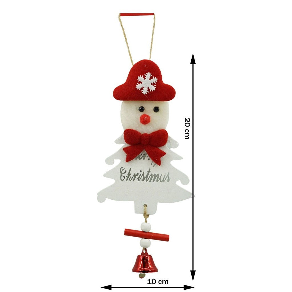 Ornament de brad om de zapada, Flippy, alb, lemn, 20 cm - vivimall.ro