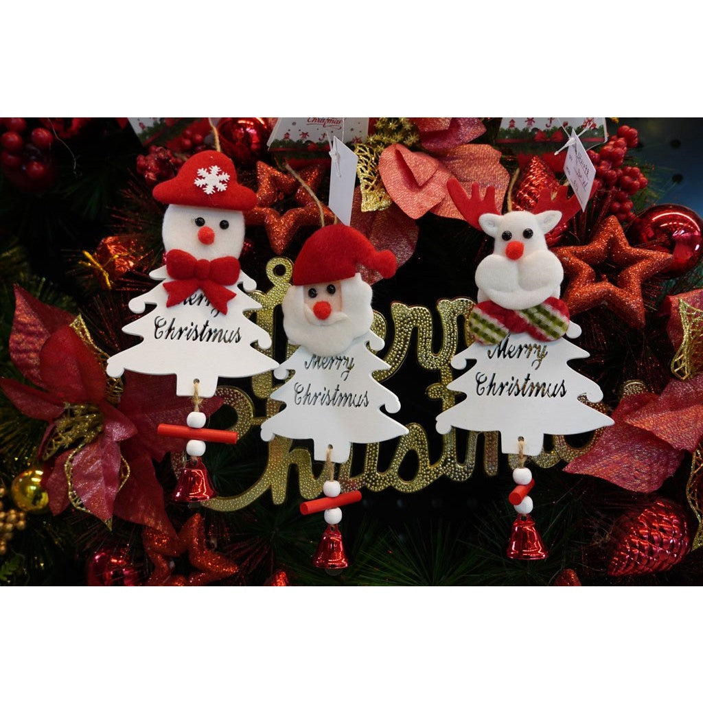 Ornament de brad ren, Flippy, alb, lemn, 20 cm - vivimall.ro