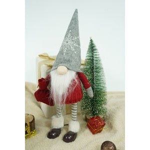 Ornament de Craciun spiridus, Flippy, rosu/alb, textil, 42 cm - vivimall.ro