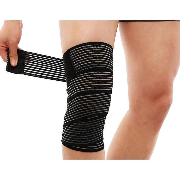 Orteza Elastica, Vivimall, Pentru Picior/Mana, cu Prindere Velcro, 7.5 x 180 cm, din Nailon, Negru - vivimall.ro