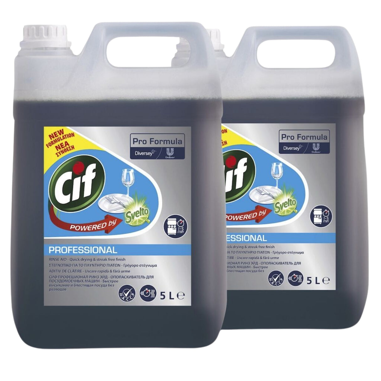 Pachet CIF Professional Rinse Aid – Agent de Clatire pentru Masini de Spalat Vase 2×5 L - vivimall.ro