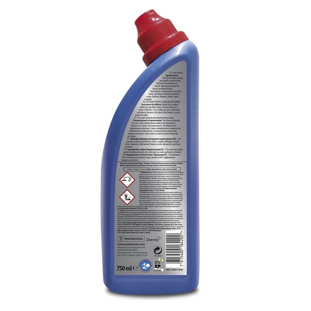 Pachet Domestos Professional Grout Cleaner – Detergent pentru Curatarea Rosturilor, 6×0.75 L - vivimall.ro