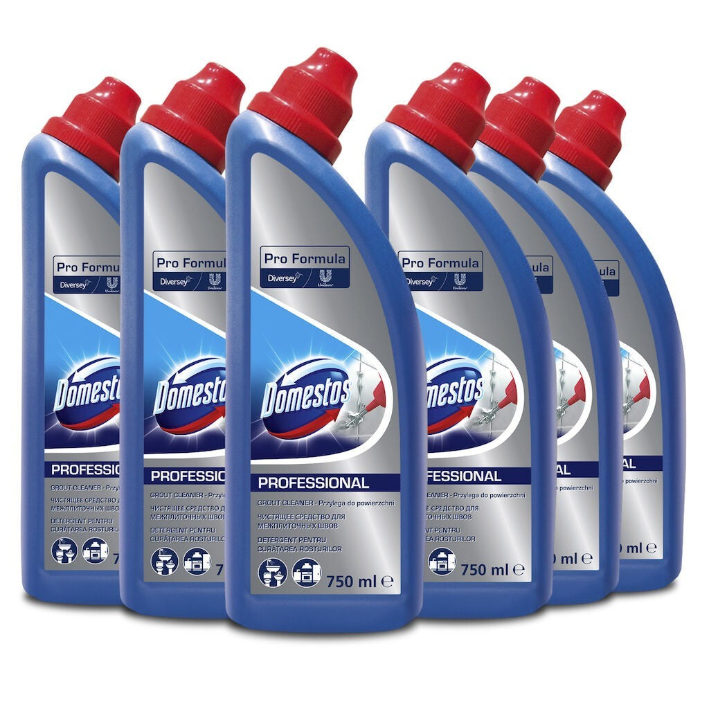 Pachet Domestos Professional Grout Cleaner – Detergent pentru Curatarea Rosturilor, 6×0.75 L - vivimall.ro