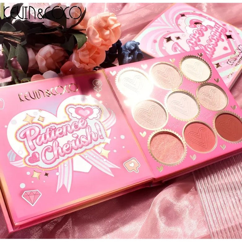 Paleta de Farduri Kevin&Coco, 59 culori, Stil Carte, 3 Straturi, Pudra Compacta, Clasic, Fara Sulfati, 14 x 14 cm, 80 g, multicolor - vivimall.ro