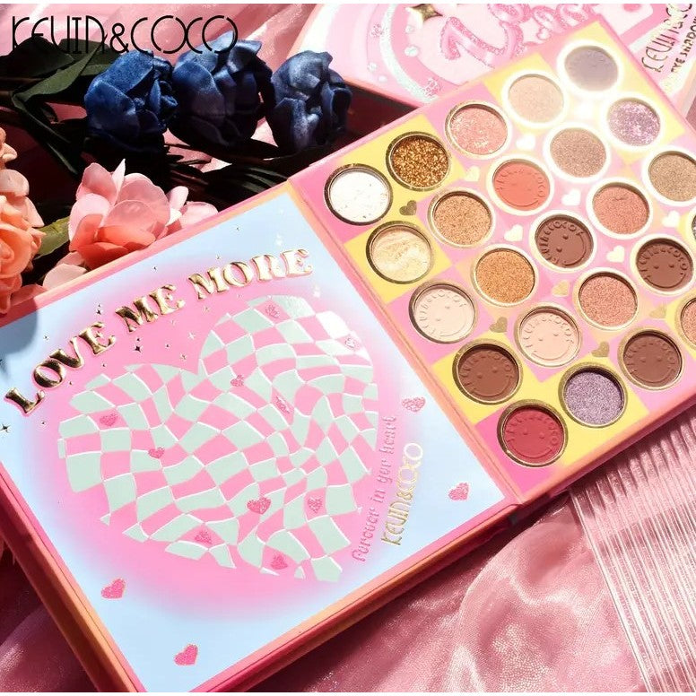 Paleta de Farduri Kevin&Coco, 59 culori, Stil Carte, 3 Straturi, Pudra Compacta, Clasic, Fara Sulfati, 14 x 14 cm, 80 g, multicolor - vivimall.ro