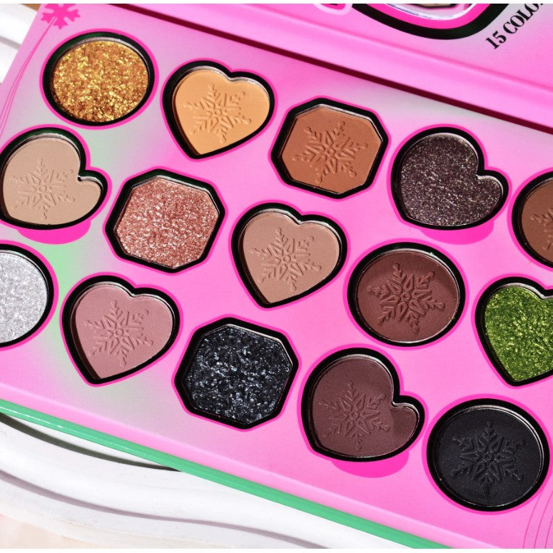 Paleta De Machiaj, Kevin & Coco, Atractive, Farduri De Pleoape, 15 Culori, Model B, 16.5X10.8X1.5 Cm, Multicolor - vivimall.ro