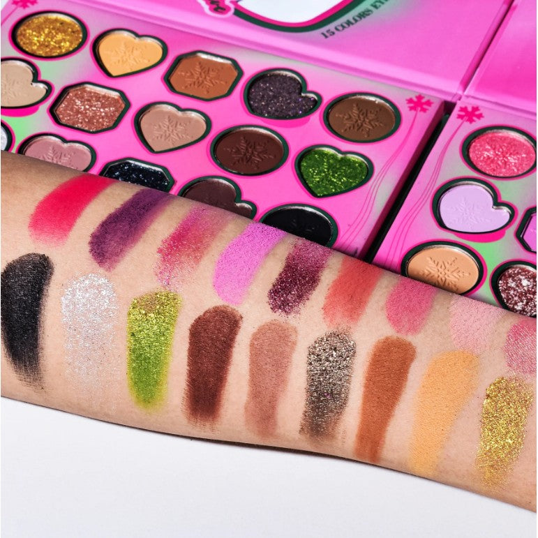 Paleta De Machiaj, Kevin & Coco, Atractive, Farduri De Pleoape, 15 Culori, Model B, 16.5X10.8X1.5 Cm, Multicolor - vivimall.ro