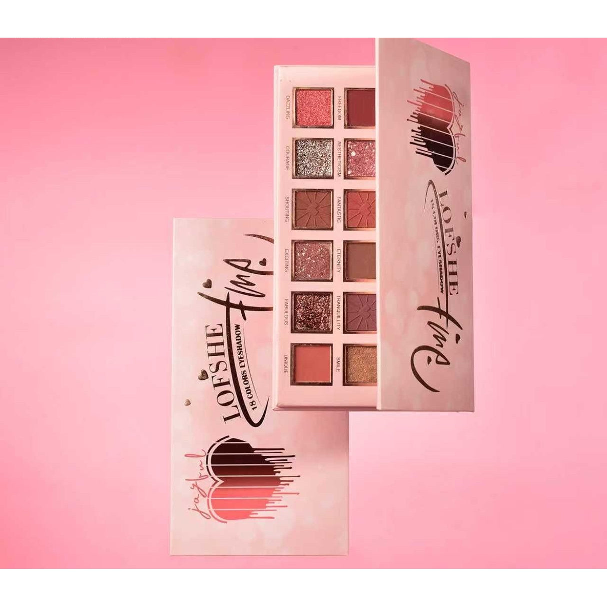 Paleta de Machiaj, Lofshe, 18 Farduri de Pleoape, Mate si Sidefate, Multicolor - vivimall.ro