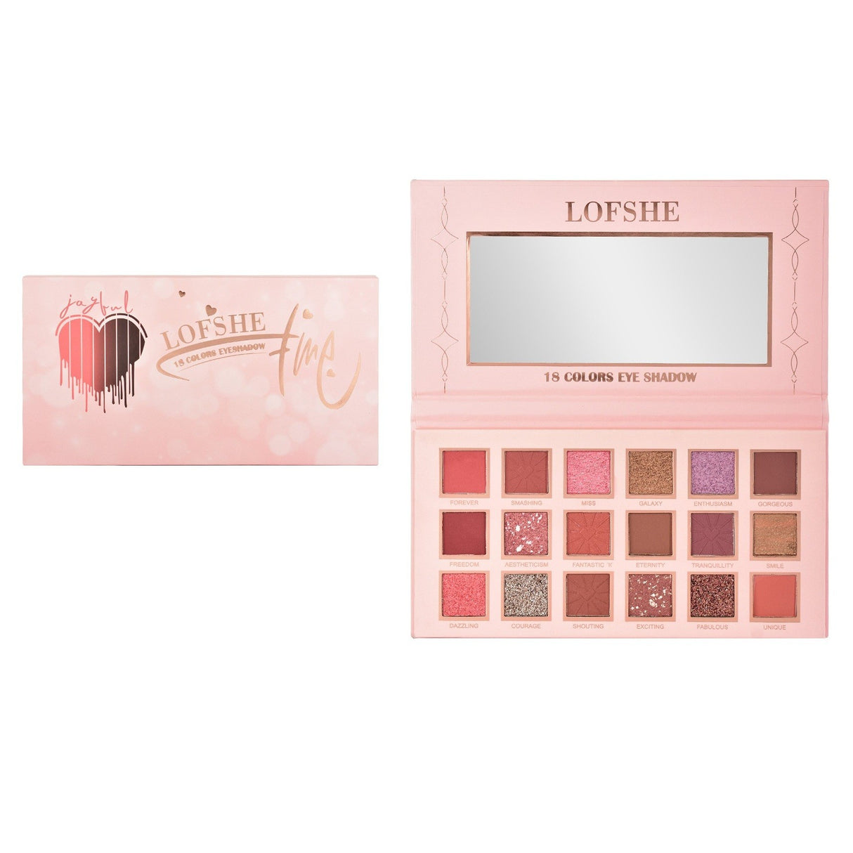 Paleta de Machiaj, Lofshe, 18 Farduri de Pleoape, Mate si Sidefate, Multicolor - vivimall.ro