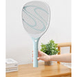 Paleta Electrica Pentru Tantari, Muste Sau Insecte Led, Reincarcabila, Incarcare Usb, Plastic, Casa Si Gradina, Anti-Insecte, Alb-Albastru - vivimall.ro
