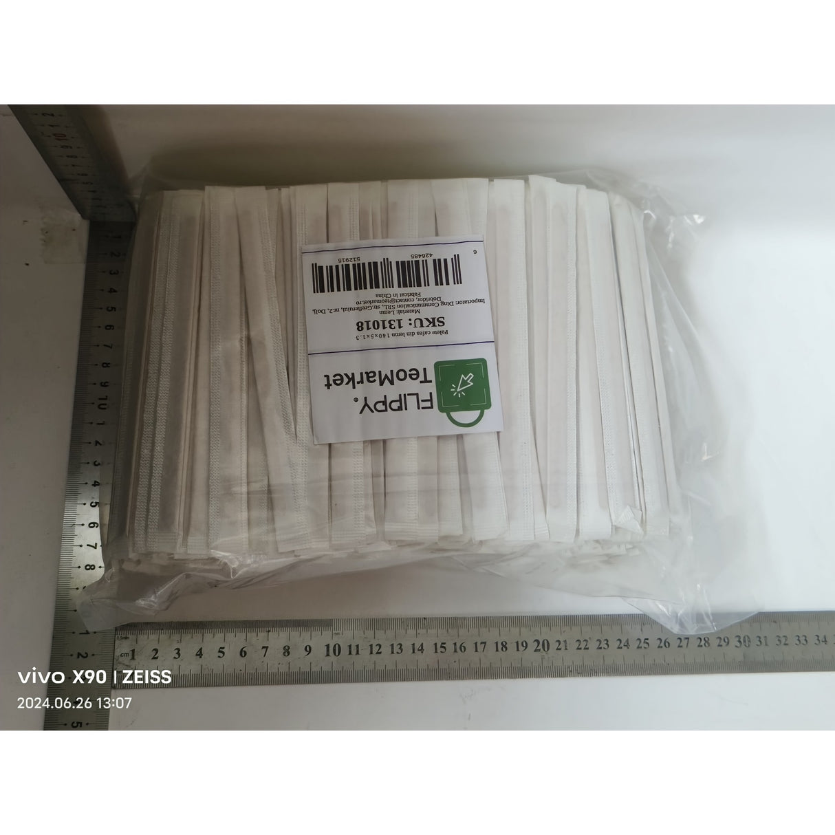 Set 1000 Palete pentru Cafea, Flippy, din Lemn, Ambalate Individual, 140x5x1.3 mm