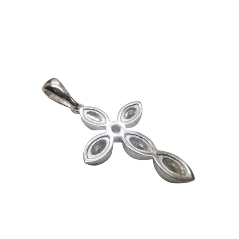 Pandantiv Argint 925 Cruce Pietre Ovale - vivimall.ro