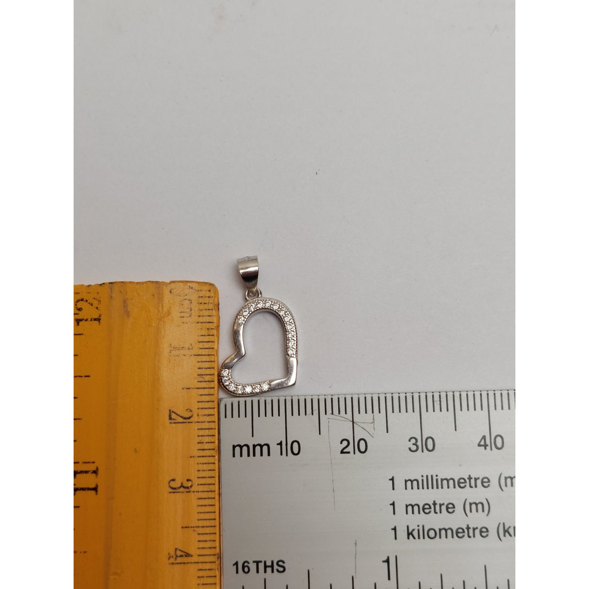 Pandantiv, Jolie Silver, Argint 925, Model Inima Contur Asimetrica, 1.4 G, 1.6 x 1.2 Cm - vivimall.ro