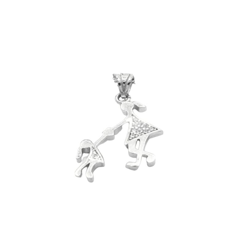 Pandantiv Argint 925 Mama si Fetita - vivimall.ro