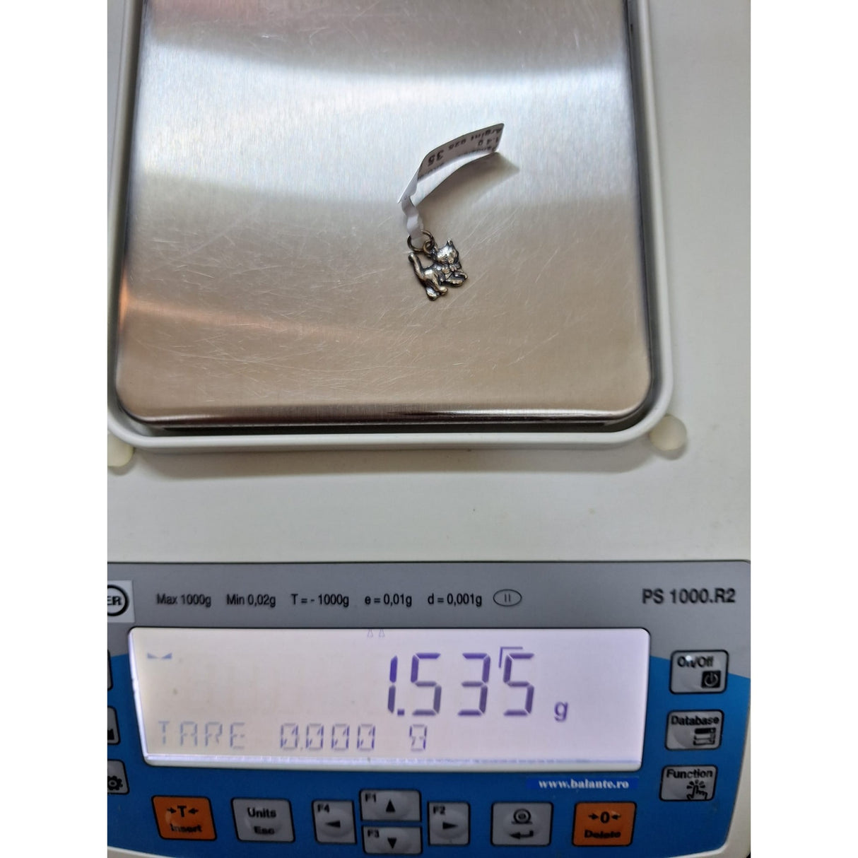 Pandantiv, Jolie Silver, Argint 925, Model Pisica Cu Fundita, 1.5 g, 1 x 1.3 cm - vivimall.ro