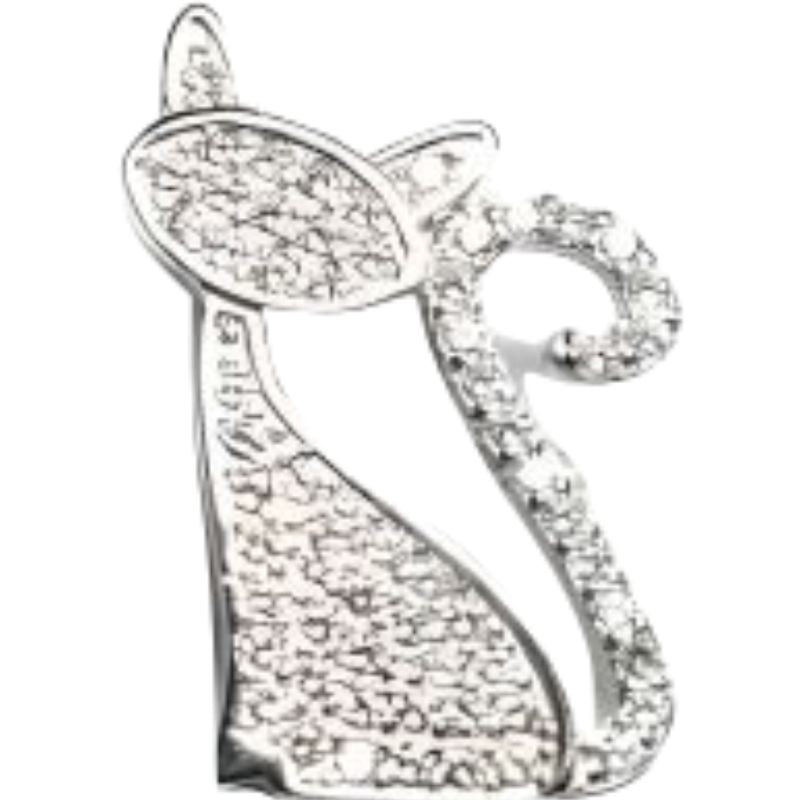 Pandantiv Argint 925 Pisica Zirconii - vivimall.ro