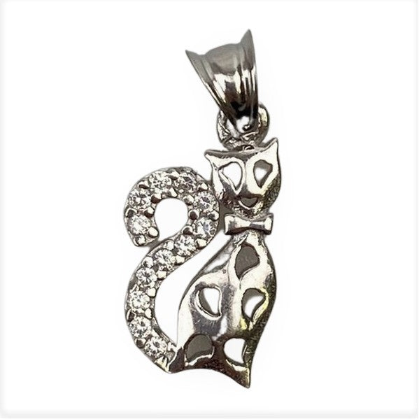 Pandantiv Argint 925 Pisicuta cu Cravata - vivimall.ro