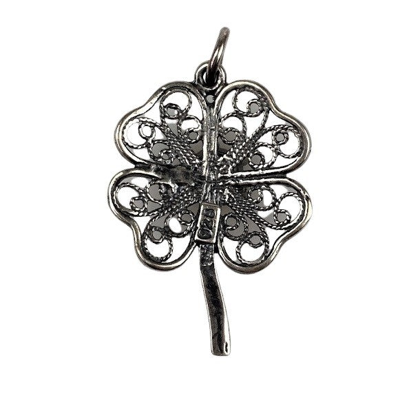 Pandantiv Argint 925, Trifoi Filigran cu Zirconiu - vivimall.ro