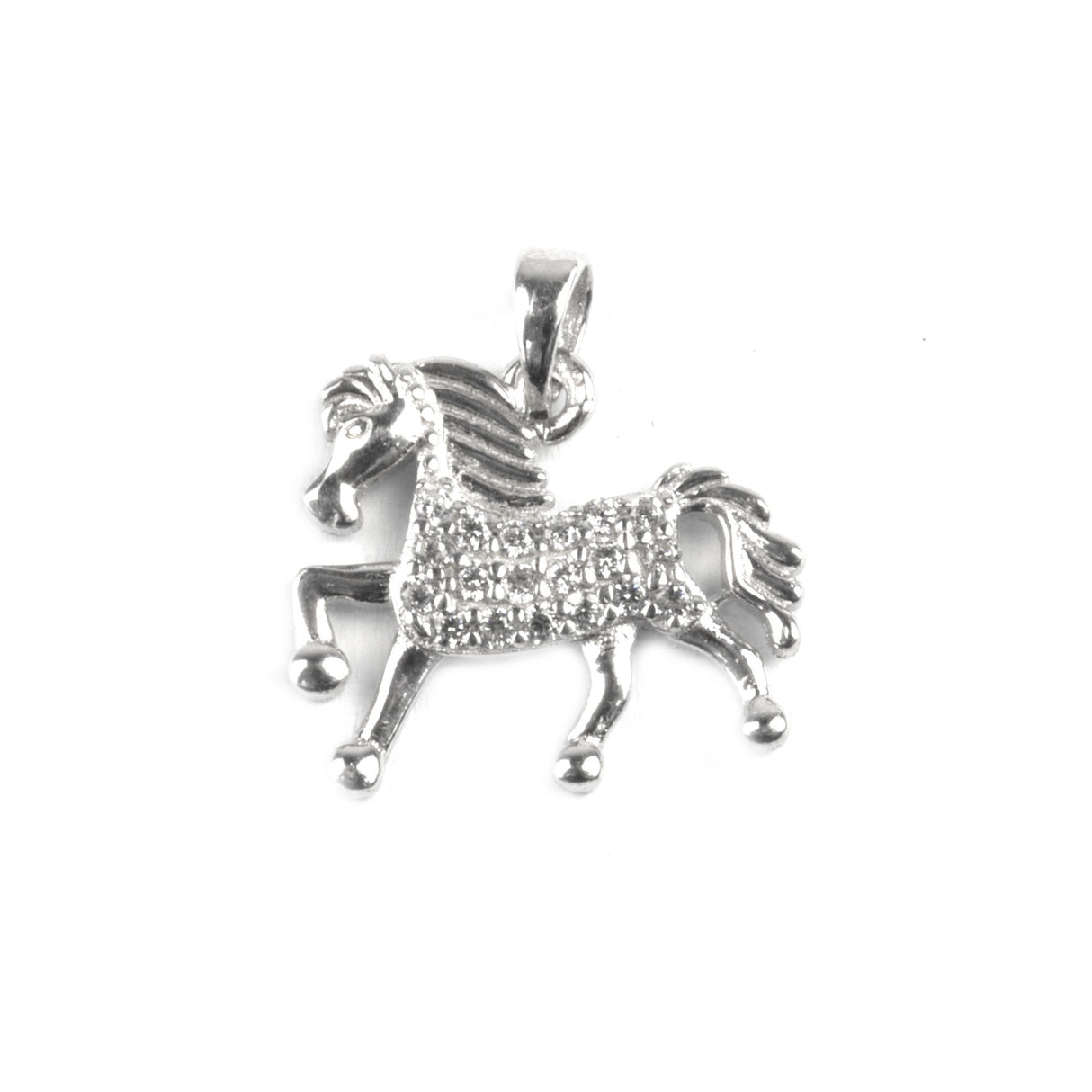 Pandantiv Cal cu Pietre , Argint 925, 1.7 x 1.7 cm - vivimall.ro