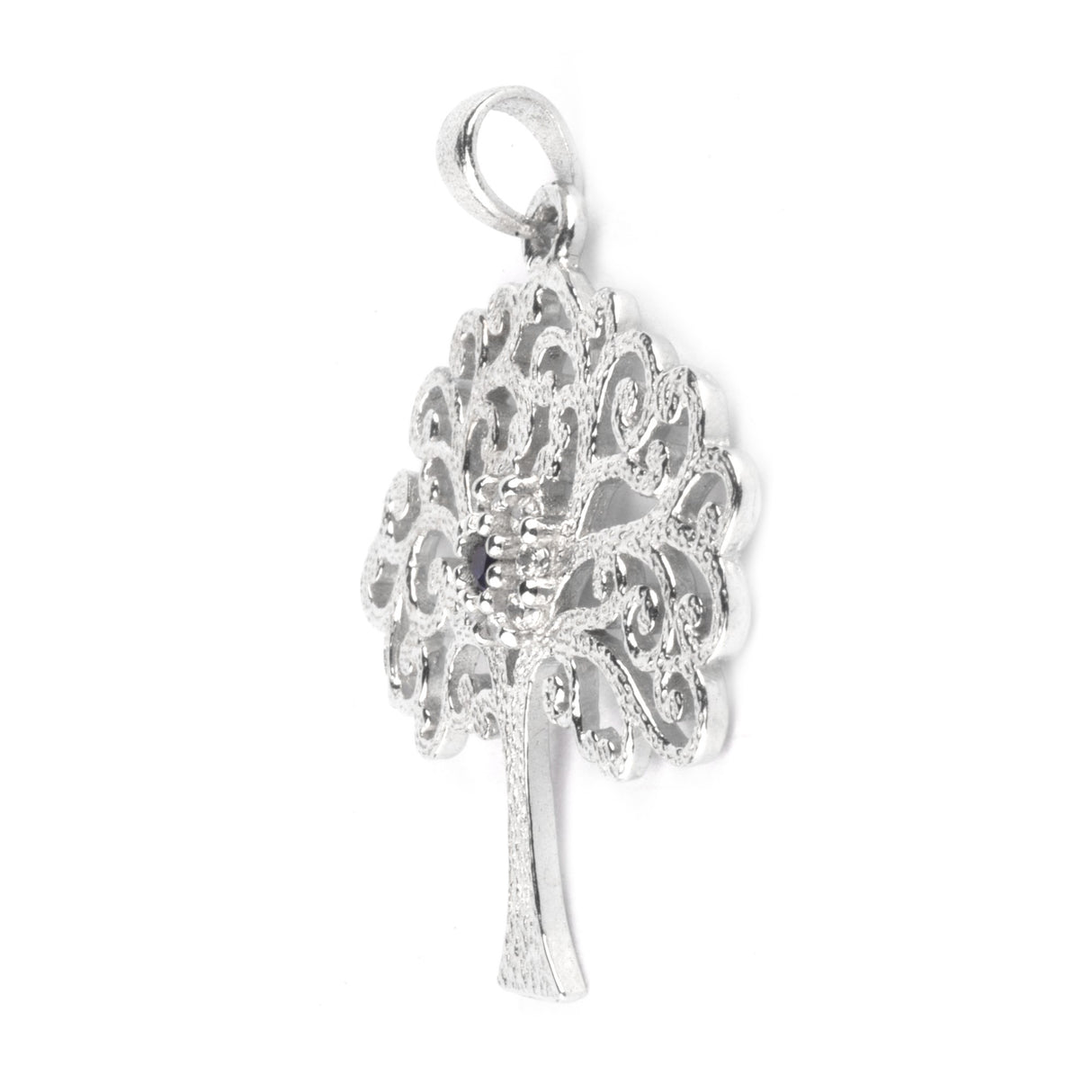 Pandantiv din Argint 925 Copac cu pietre rodiat - vivimall.ro