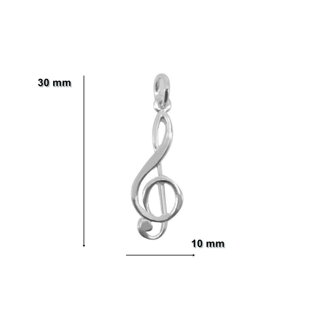 Pandantiv din Argint 925 Jolie Silver, Model Cheia Sol, 30 x 10 mm, 1.5 g - vivimall.ro