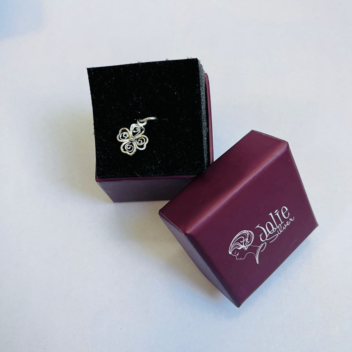 Pandantiv din Argint 925 Jolie Silver, Model Floare Filigran, 17 x 10 mm, 0.6 g - vivimall.ro