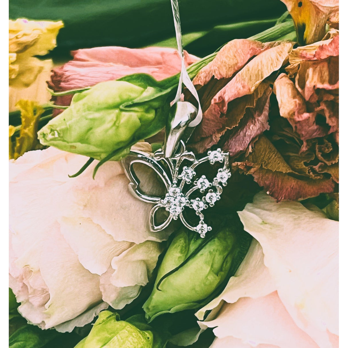 Pandantiv din Argint 925 Jolie Silver, Model Fluturas Rodiat cu Zirconii, 20 x 15 mm, 1.6 g - vivimall.ro