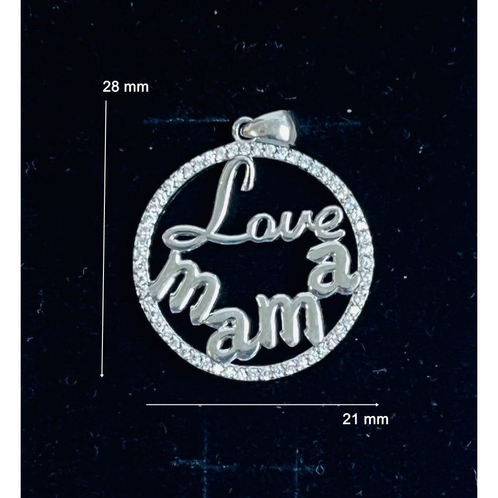 Pandantiv din Argint 925 Jolie Silver, Model Love Mama, 28 x 21 mm, 2.4 g - vivimall.ro
