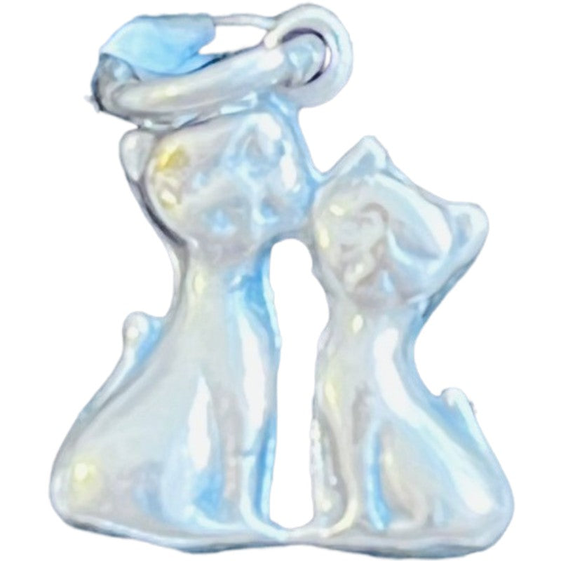 Pandantiv din Argint 925 Jolie Silver, Model Pisicute, 17 x 11 mm, 0.9 g - vivimall.ro