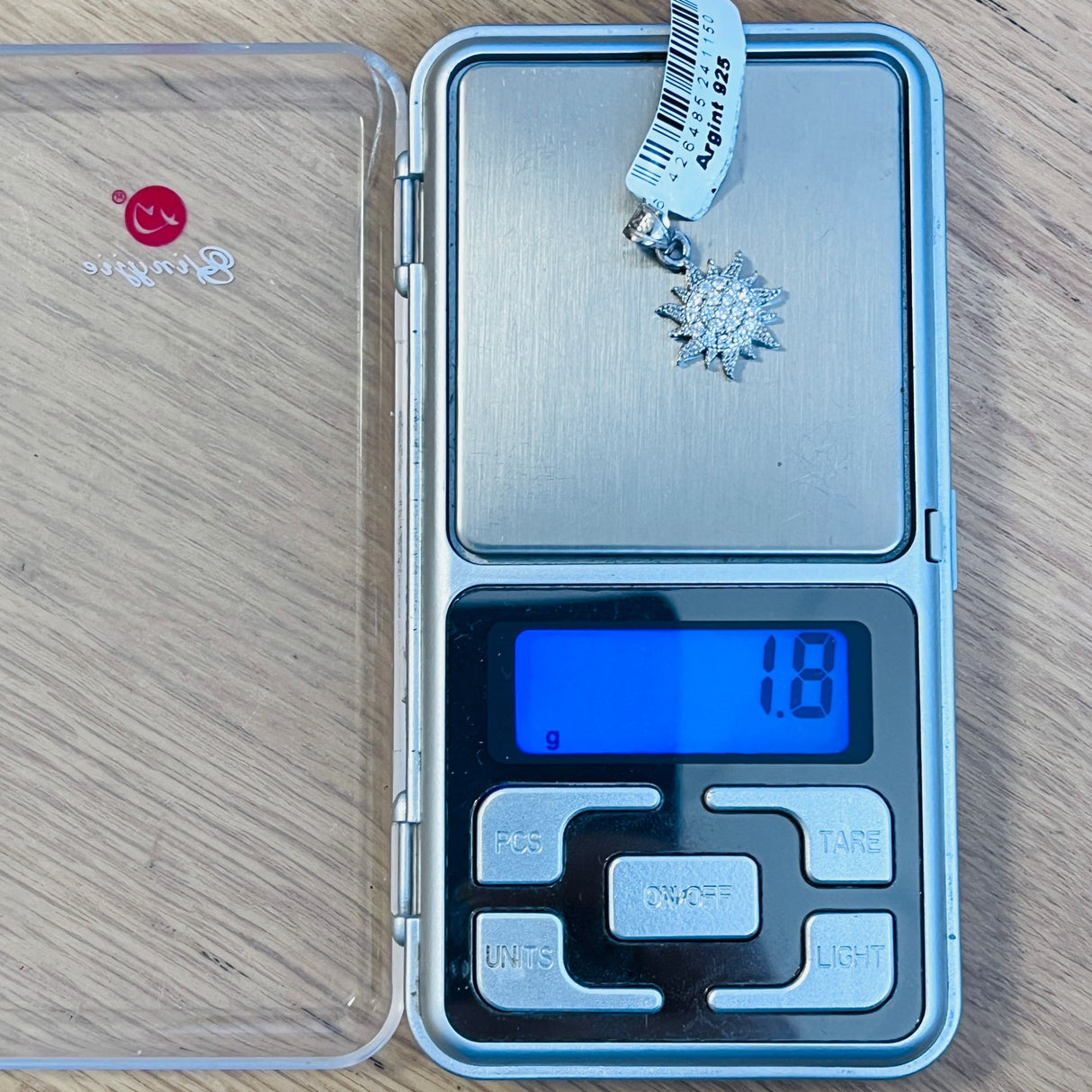 Pandantiv din Argint 925 Jolie Silver, Model Soare cu Zirconii, 20 x 14 mm, 1.8 g - vivimall.ro