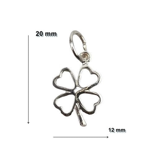 Pandantiv din Argint 925 Jolie Silver, Model Trifoi Contur, 20 x 12 mm, 0.7 g - vivimall.ro