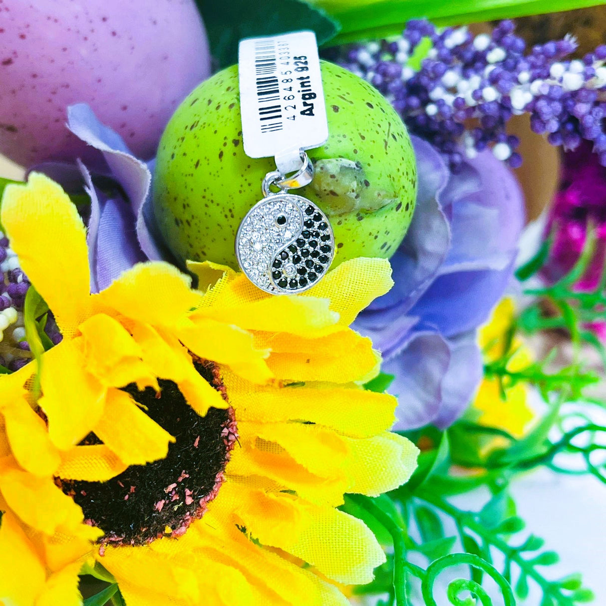 Pandantiv din Argint 925 Jolie Silver, Model Ying si Yang, 11 x 11 mm, 1.2 g - vivimall.ro