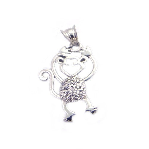 Pandantiv din Argint 925 Maimuta cu Pietre - vivimall.ro