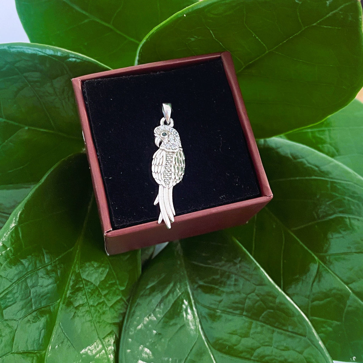 Pandantiv, Jolie Silver, Argint 925, Model Papagal, 1.4 g, 25x8 mm - vivimall.ro