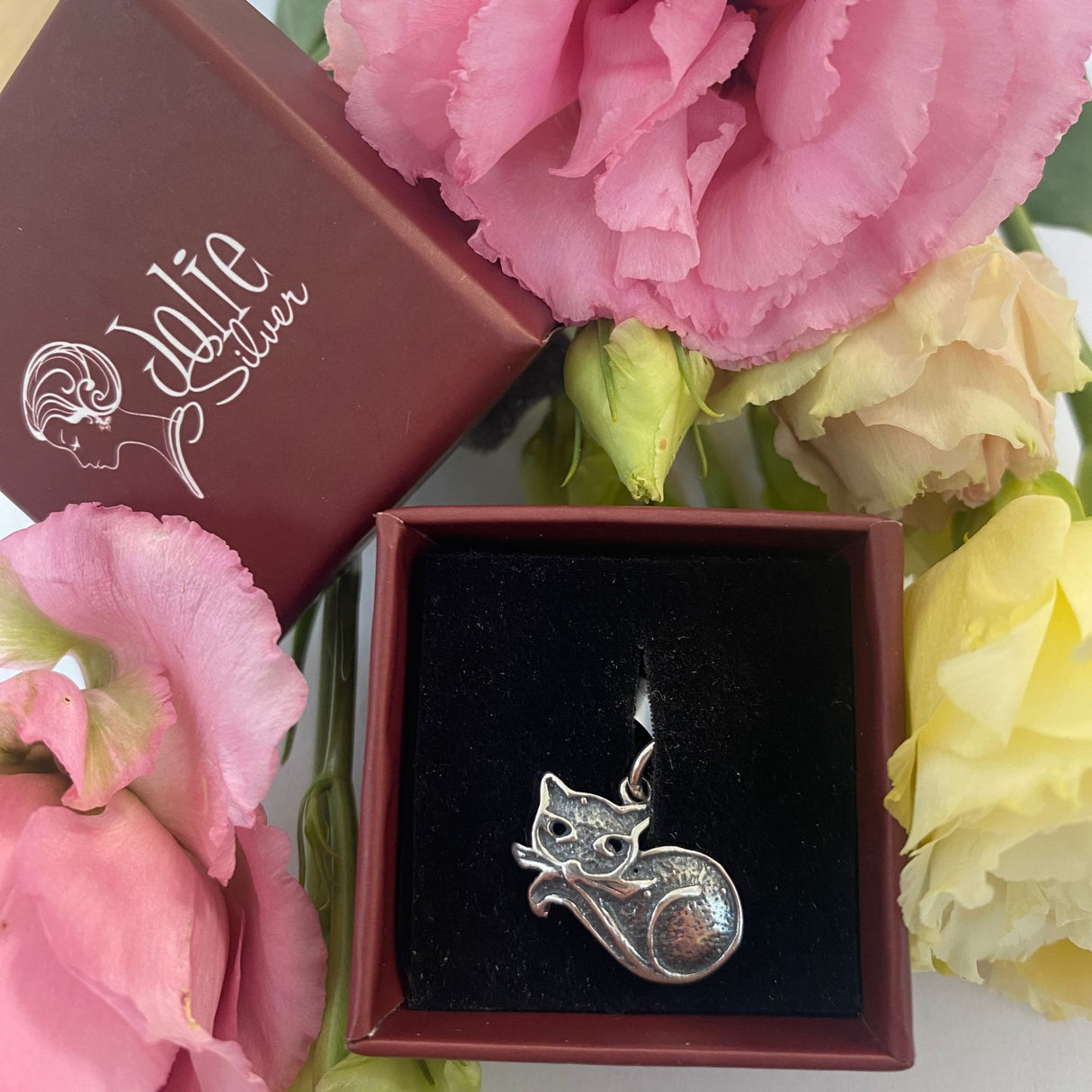 Pandantiv, Jolie Silver, Argint 925, Model Pisica, 1.4 g, 12x18 mm - vivimall.ro