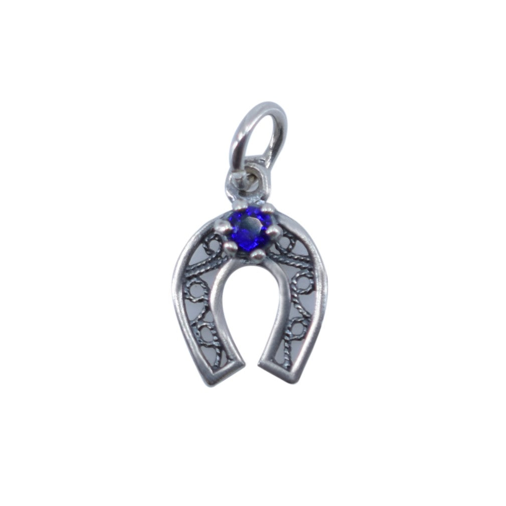 Pandantiv din Argint 925 Potcoava Filigran cu Piatra - vivimall.ro