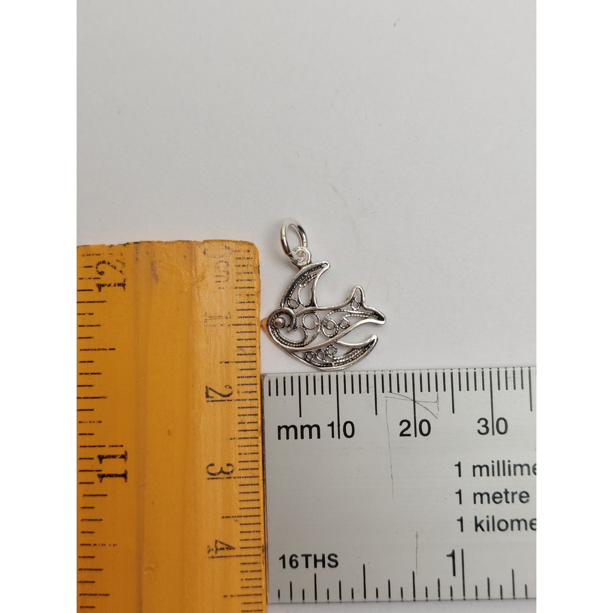 Pandantiv, Jolie Silver, Argint 925, Model Randunica Filigran, 0.8 G, 1.7 x 1.7 Cm - vivimall.ro