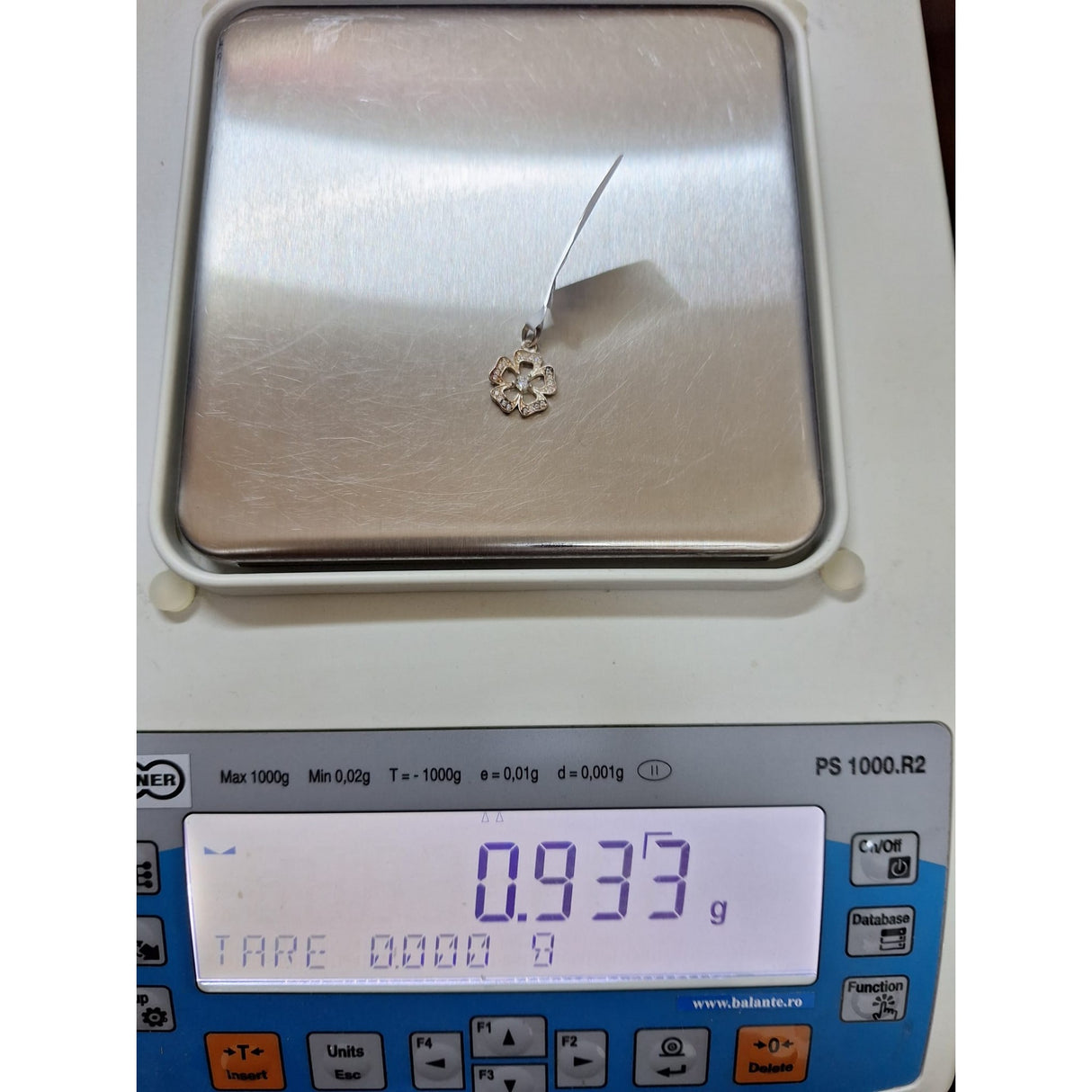 Pandantiv Floare cu Pietre, Argint 925, 1.8 cm x 1.2 cm - vivimall.ro