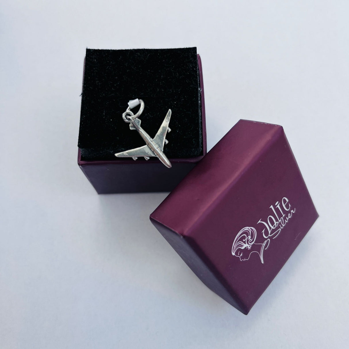 Pandantiv, Jolie Silver, Argint 925, Model Avion, 25 x 20 mm, 1.2 g - vivimall.ro