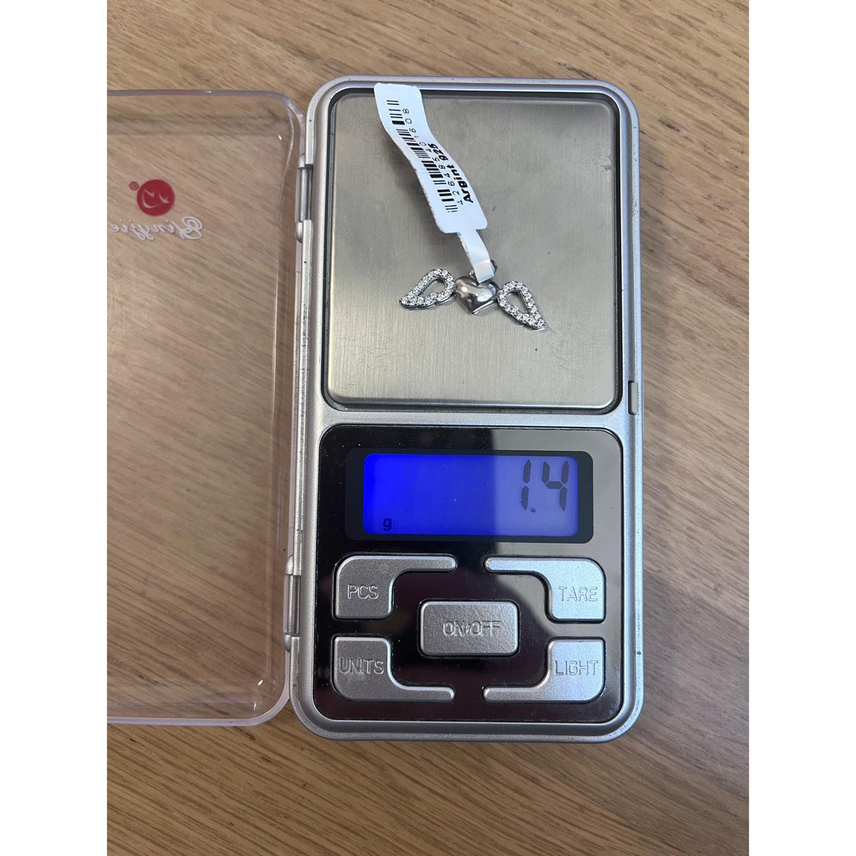 Pandantiv, Jolie Silver, Argint 925, Model Inima cu Aripi, Pietre Zirconiu, 25 x 15 mm, 1.4 g - vivimall.ro