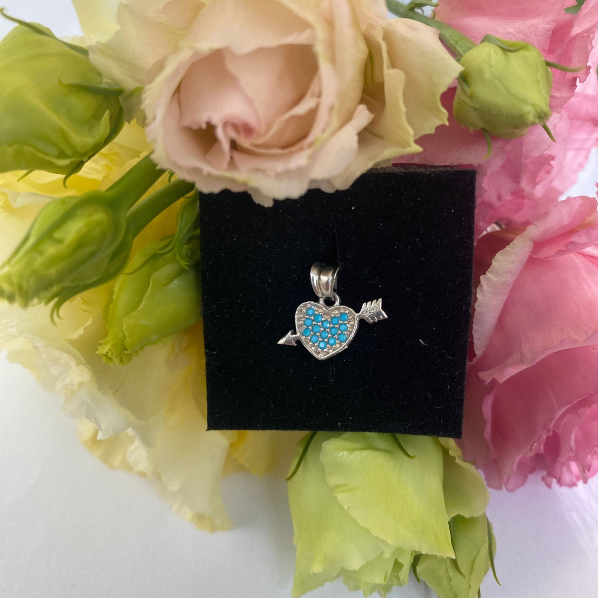 Pandantiv, Jolie Silver, Argint 925, Model Inima cu Sageata, 0.7 g, 10x15 mm - vivimall.ro