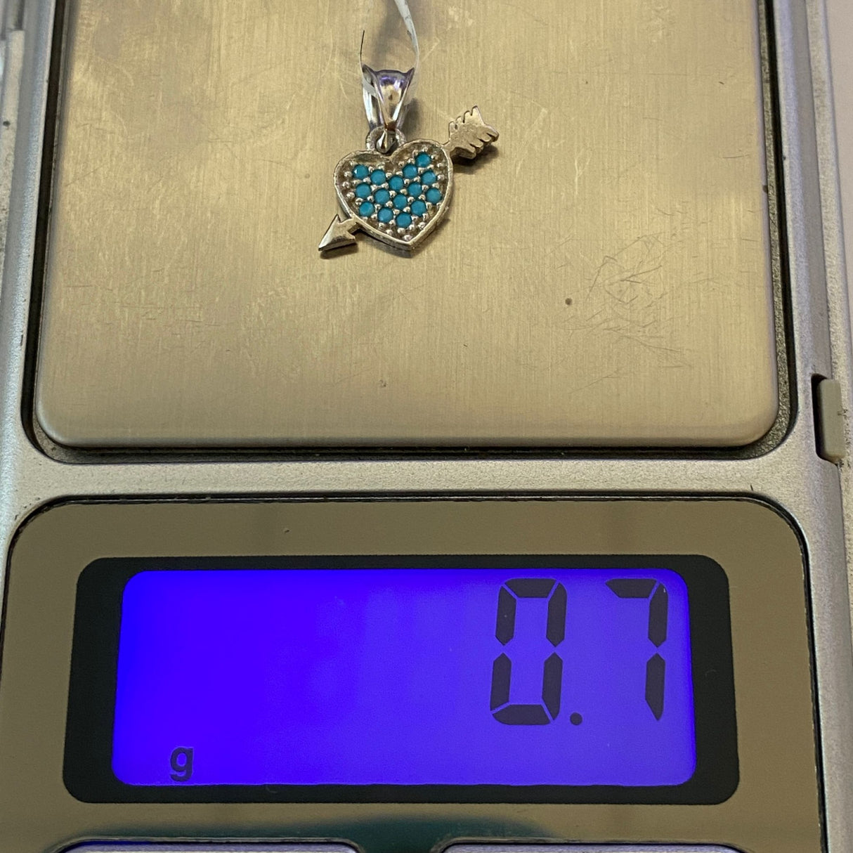 Pandantiv, Jolie Silver, Argint 925, Model Inima cu Sageata, 0.7 g, 10x15 mm - vivimall.ro