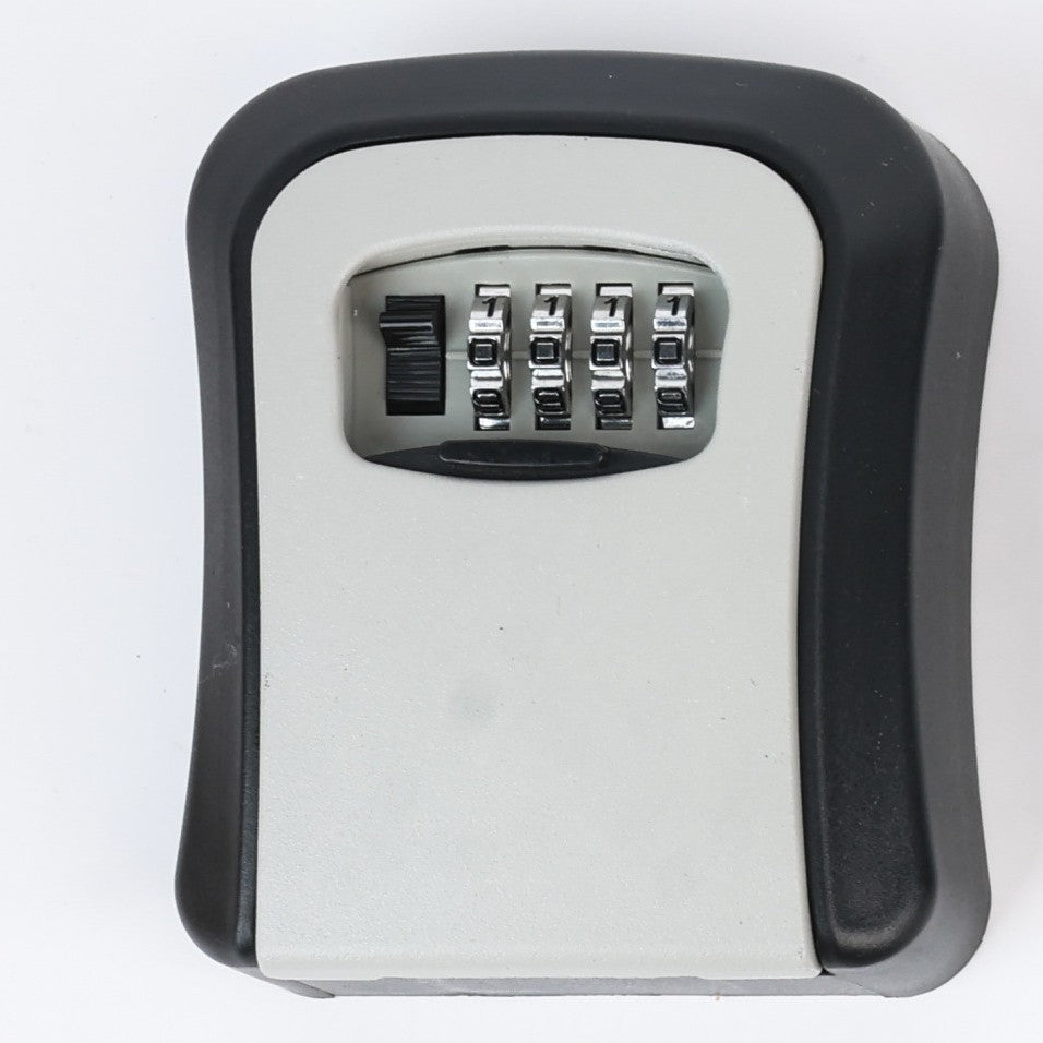 Cutie pentru Chei cu Parola, Flippy, din Aliaj de Aluminiu si Plastic, Cod din 4 Cifre, Impermeabila, Gri - vivimall.ro