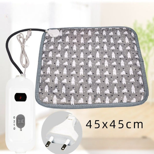 Patura Electrica Pentru Animale De Companie, Perna Pentru Caini, 28 W, 2 Trepte De Reglaj Perna Pentru Pisici, Anti-Alunecare, -European Standard 230V High And Low; Width: 45X45Cm - vivimall.ro