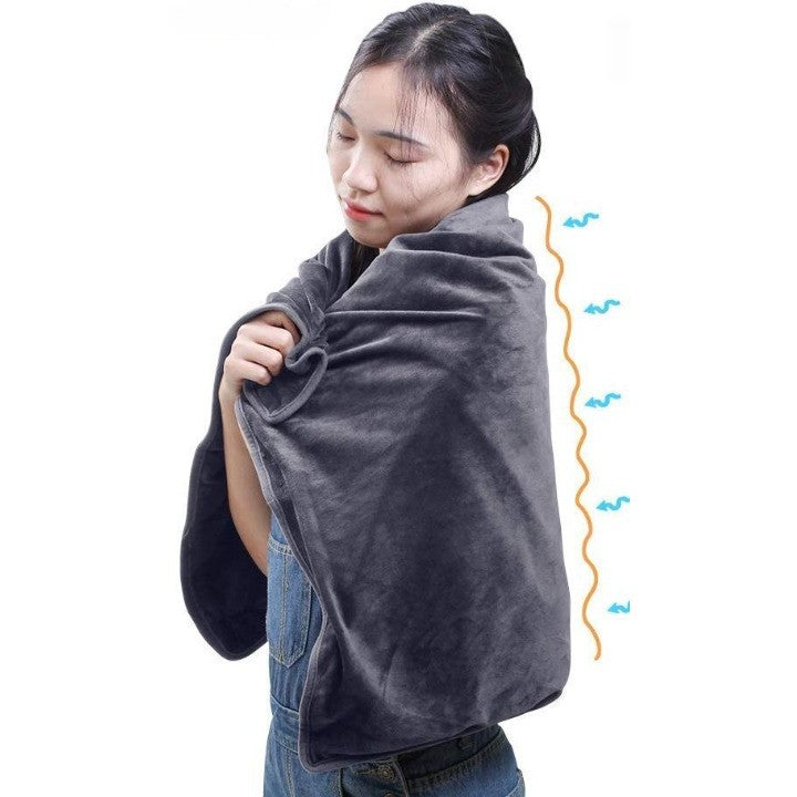 Patura - Șal gri cu sursa de incalzire incarcare USB - vivimall.ro