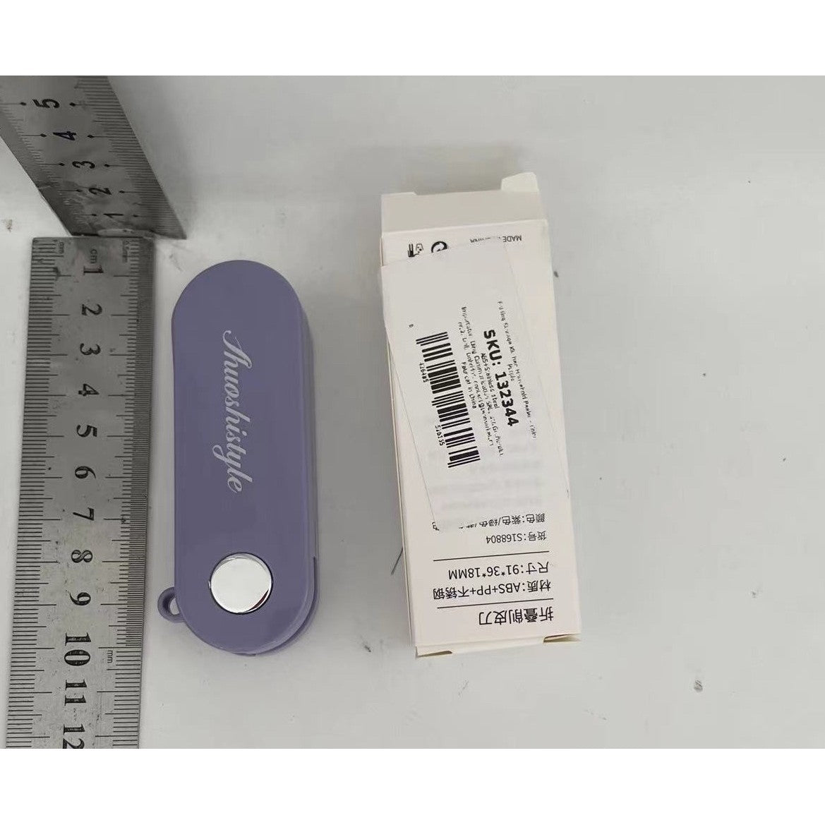 Peeler pentru Legume si Fructe, Vivimall, 3.6 x 9.1 cm, Multifunctional, Curatator Pliabil, din ABS si Otel Inoxidabil, Mov - vivimall.ro