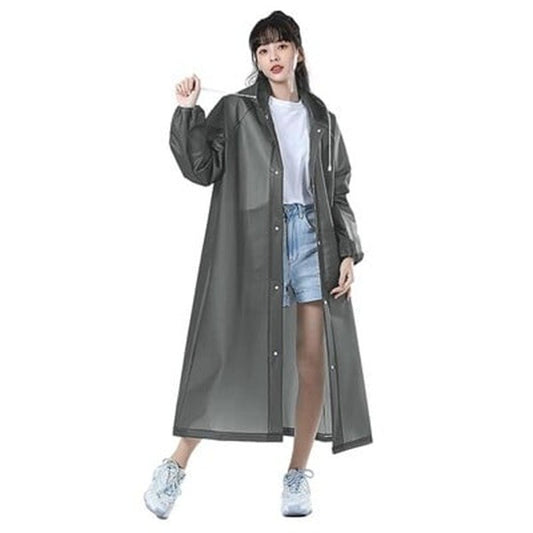 Pelerina De Ploaie, Pentru Adulti 150-180 Cm, Din Eva, Impermeabila, Rezistenta La Vant, Inchidere Cu Capse, 140 G - vivimall.ro